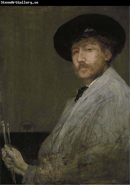 James Abbott Mcneill Whistler Arrangement in Gray Portrait of the Painter